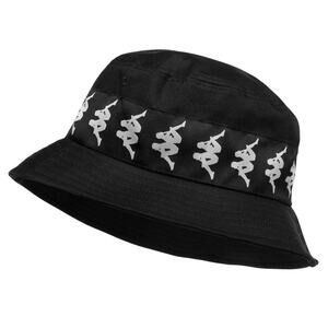 Kappa Unisex Banda Bzahlab Bucket Hat, Black, NWT, Size Large, Streetwear